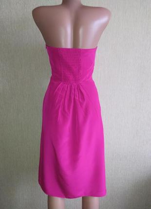 Akris прекрасное шелковое платье цвета фуксии2 фото