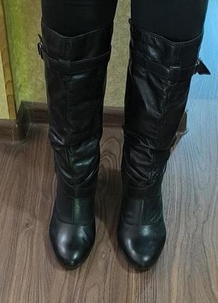 Сапоги кожа р. 40 демисезонные утепленные