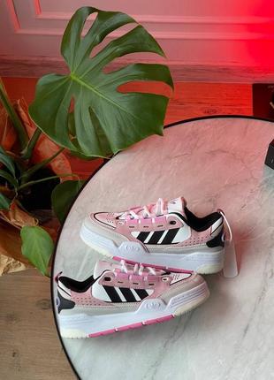 Женские кроссовки adidas adi2000 white beige pink2 фото