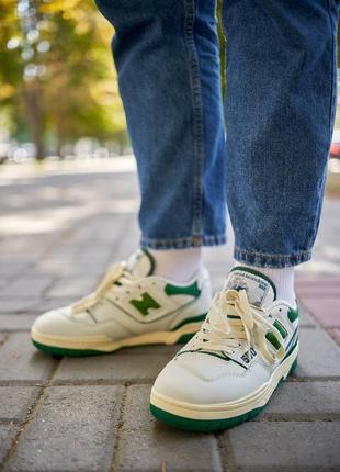 Кроссовки new balance 550 green leather leon dore4 фото