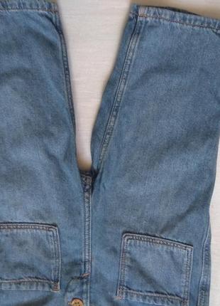 Комбинезон джинсовый h&m 9-12 месяцев3 фото