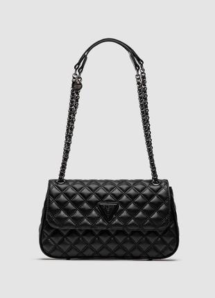 Guess cordelia flap shoulder bag black