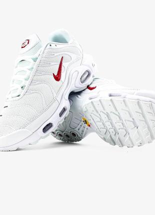 Nike air max tn "white/red"чоловічі якісні стильно виглядають, зручні в носінні4 фото