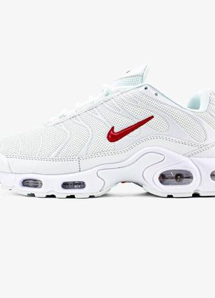 Nike air max tn "white/red"чоловічі якісні стильно виглядають, зручні в носінні9 фото