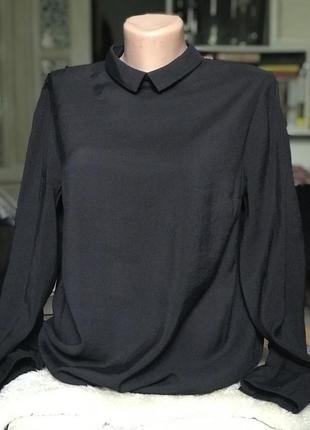 Блуза блузка рубашка черная женская минимализм бренд cos1 фото