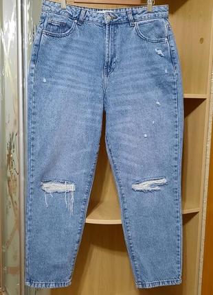 Джинсы denim co р. eur 42 мом слоучие котон рваные