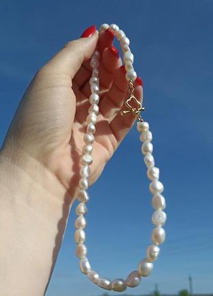 Ожерелье чокер натуральные жемчуга жемчуг