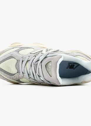 New balance 9060 quartz "grey team cream чоловічі якісні стильно виглядають, зручні в носінні8 фото