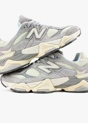 New balance 9060 quartz "grey team cream чоловічі якісні стильно виглядають, зручні в носінні4 фото