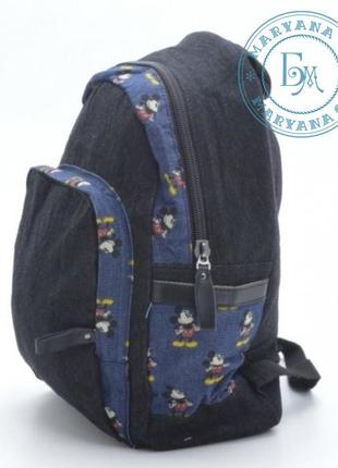 Джинсовий рюкзак little pigeon / mikki mouse5 фото