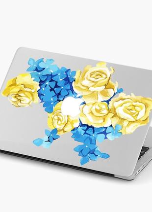 Чохол пластиковий для apple macbook pro 14.2 a2442 квітуча україна макбук про case hard cover