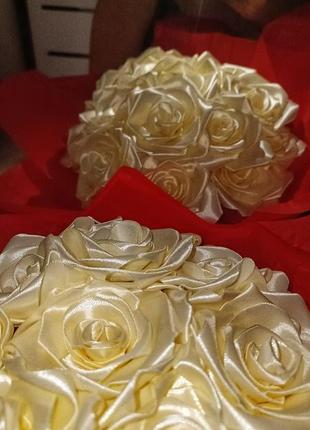 Букет з 17 атласних троянд❤️‍🔥🌹