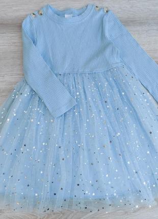 Праздничное платье звездочки фатин