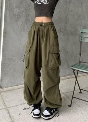 Женские прямые брюки с драпировкой и свободные широкие брюки2 фото