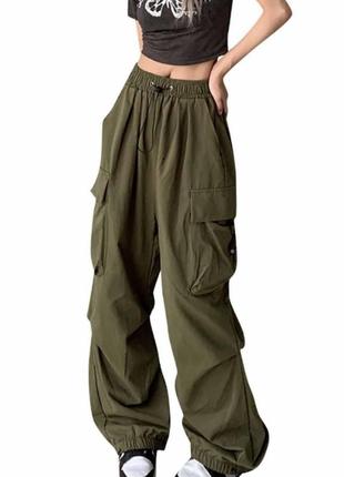 Женские прямые брюки с драпировкой и свободные широкие брюки3 фото