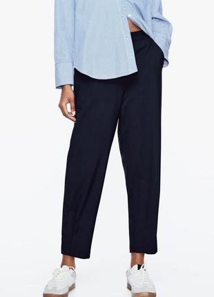 Штани брюки carrot-fit zara з зазипами знизу