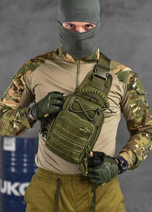 Тактическая сумка нагрудная paracord oliva