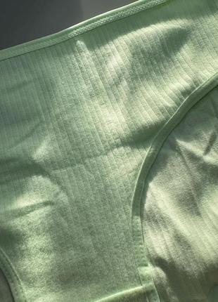 Женские хлопковые трусики в рубчик 7 шт в упаковке, набор трусов недельная туречка nicoletta.2 фото