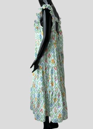 Хлопковое длинное ярусное платье сарафан nobody’s child 100% хлопок6 фото