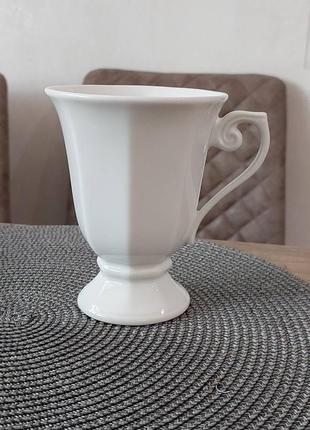 Чашка порцеляна вінтаж gallo design villeroy boch, велика вінтажна біла кружка фарфор