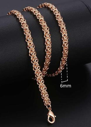 Брендовая звеньевая позолоченная цепочка (медицинское золото)