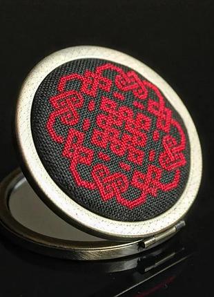 Люстерко (дзеркало) з мiкровишивкою, ручна работа