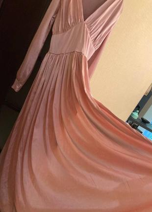 Рожева/пудрова сукня. легка, летюча, святкова3 фото