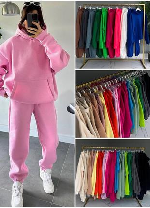 20-colors❗теплий костюм кенгуру на флісі оверсайз