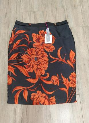 Юбка карандаш новая в цветочный принт