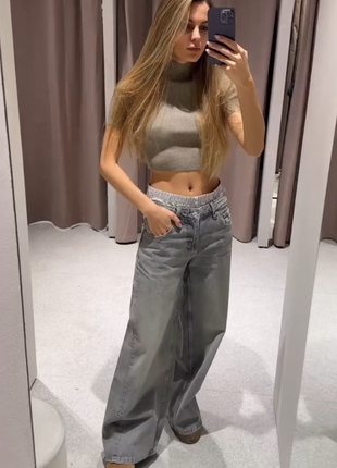 Широкі джинси-боксери baggy balloon zara
