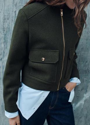 Куртка жіноча хакі zara new