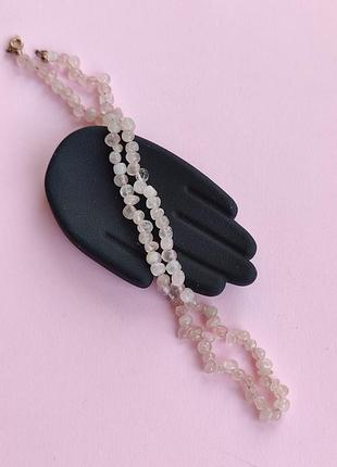 Намисто рожевий кварц. намисто з рожевого кварцу. кольє рожевий кварц. чокер рожевий кварц. вінтаж. німеччина.