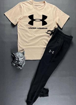 Мужской костюм under armour футболка штаны весна лето4 фото