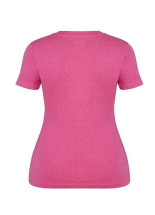 Базовая женская футболка с принтом насыщенного розового цвета от lee cooper.5 фото