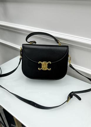 Сумка женская  сeline saddle через плечо черный селин