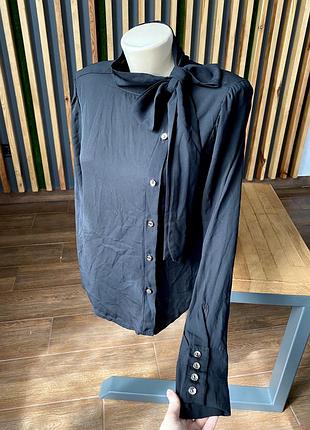 Блуза-сорочка із завʼязкою у вигляді банта boohoo