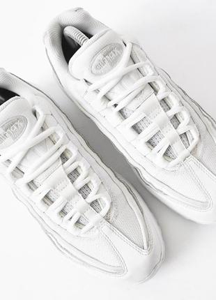 Брендові оригінальні білі шкіряні кросівки nike air max3 фото