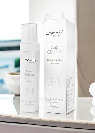 Casmara deep cleanser 3 in 1 green tea гель для вмивання