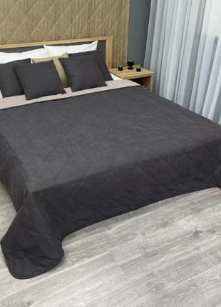 Покрывало на кровать двустороннее (130х220см) decorator sparta diamond. цвет серый