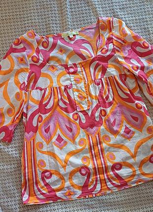 Яскрава легка літня блуза вільного крою miss posh