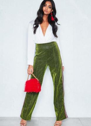 Брюки з люрексом і лампасами fashion р,10/12