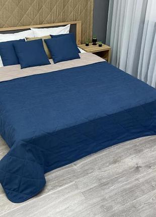 Покрывало двустороннее (240х260см) decorator sparta diamond. цвет синий