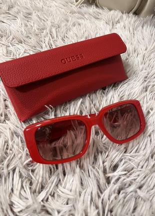 Оригинальные солнцезащитные очки guess, красные, яркие очки
