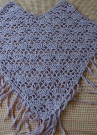 Пончо, накидка вязаная