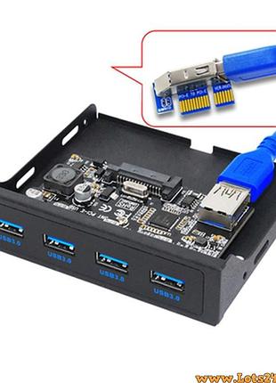 Контролер pci express usb 3.0 usb панель на системный блок пк usb хаб 4 порта плата расширения pcie usb3.0 на