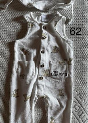 Набір для немовлят 56/62 з панамкою 40/42