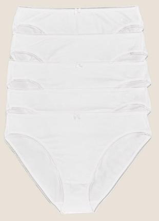 Набор женских трусов 5 штук marks & spencer р-р 8,10,12,14,16,18,20 high leg