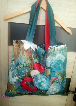 Сумка яскрава, м'яка, двостороння