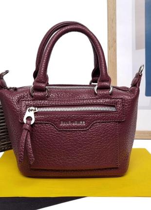 Сумка через плече жіноча екошкіра бордовий арт.cm6929 bordo davidjones французька