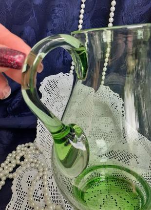 Līvānu stikla fabrikа 🌿 винтаж ливанский стекольный завод гутная техника литой художественное стекло соли урана большой8 фото